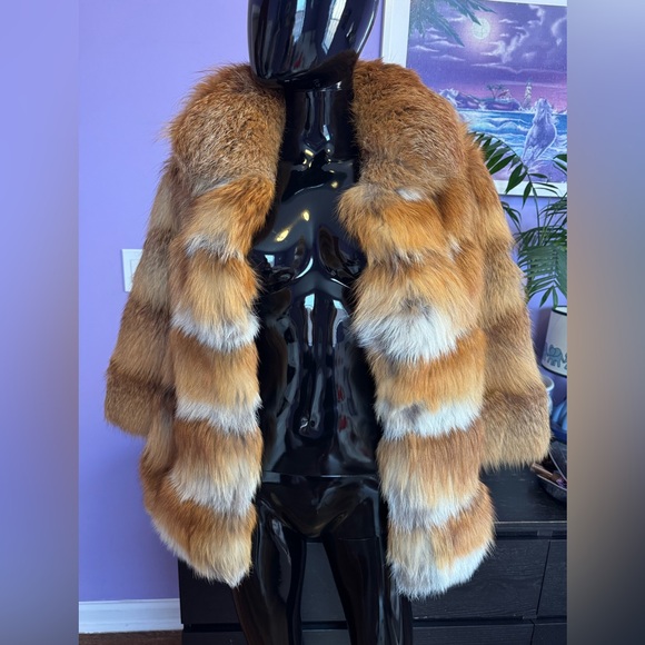 Luxurious Dominic Red Fox Golden  Fur coat  Jacket - Picture 6 of 17